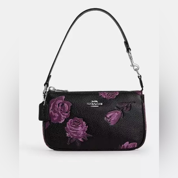Coach Handbags - NWT 🖤💜 Coach Nolita 19 w/ Floral Print 💜🖤